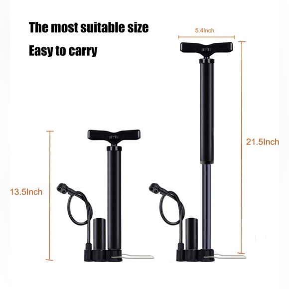 VIMILOLO Bike Pump Portable Ball Pump Inflator Bicycle Floor Pump - Picture 2 of 7